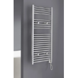 X 3 - Flomasta Galene Chrome effect Electric Flat Towel warmer (W)500mm x (H)1100mm - DP359