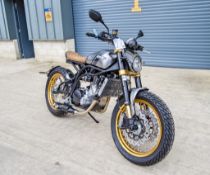 CCM Spitfire Cafe Racer 600cc motorcycle VIN: SMZHC60GW25A00008 Colours: Grey over silver tank,