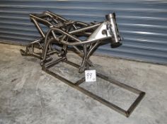 CCM Spitfire titanium frame, swing arm and seat frame c/w titanium floor stand ** One of only 2 ever