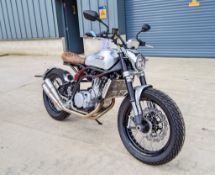 CCM Spitfire Cafe Racer 600cc motorcycle VIN: SMZHC60GW25A00007 Colours: Silver with chrome pin