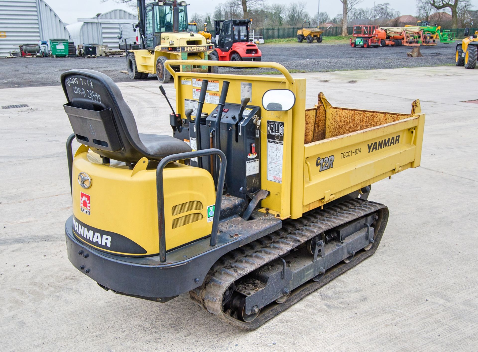 Yanmar CR12 1.2 tonne rubber tracked dumper S/N: J28599 Recorded Hours: 544 - Image 3 of 23