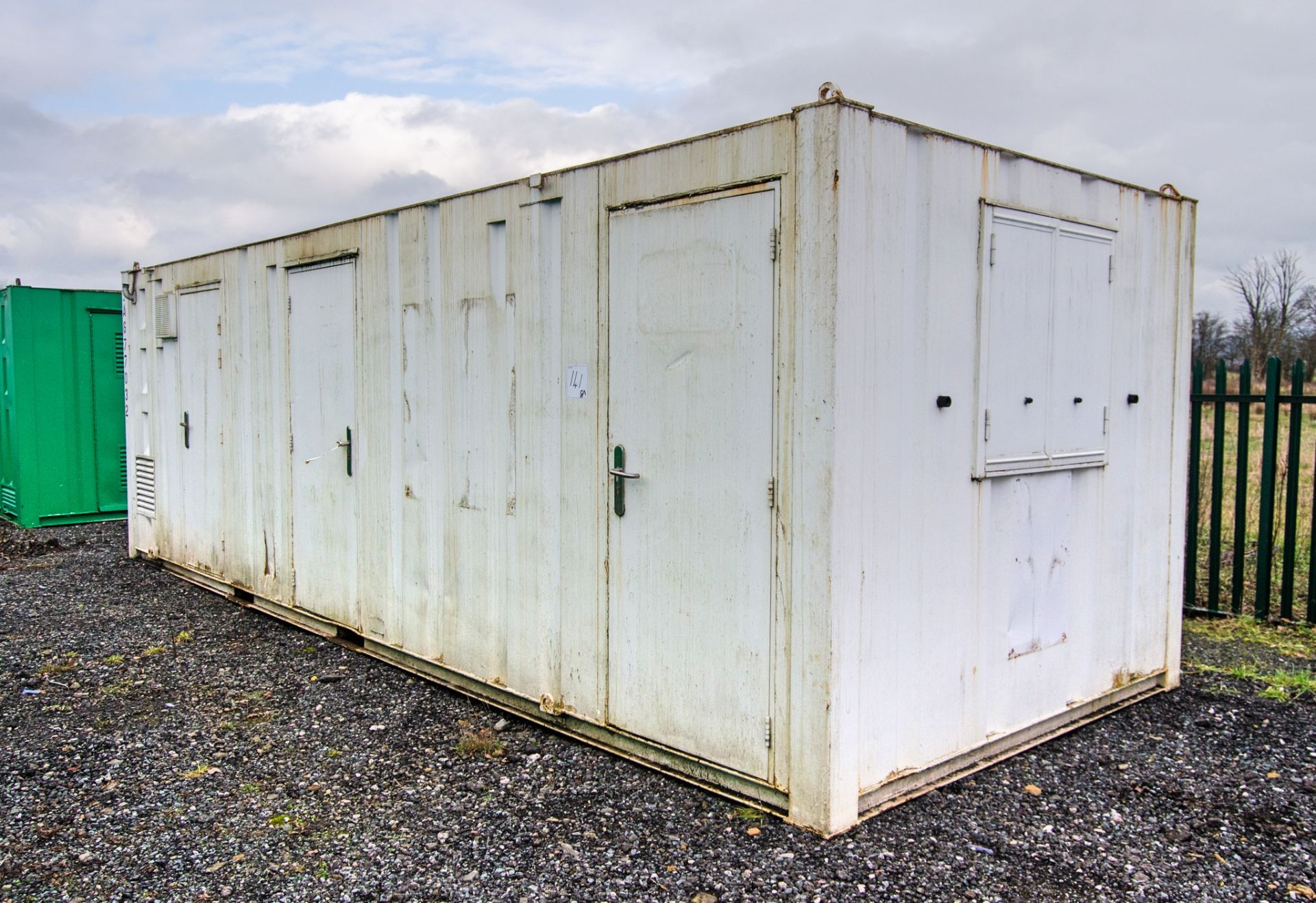 24ft x 9ft steel anti-vandal welfare site unit Comprising of: Canteen area, drying room, office,