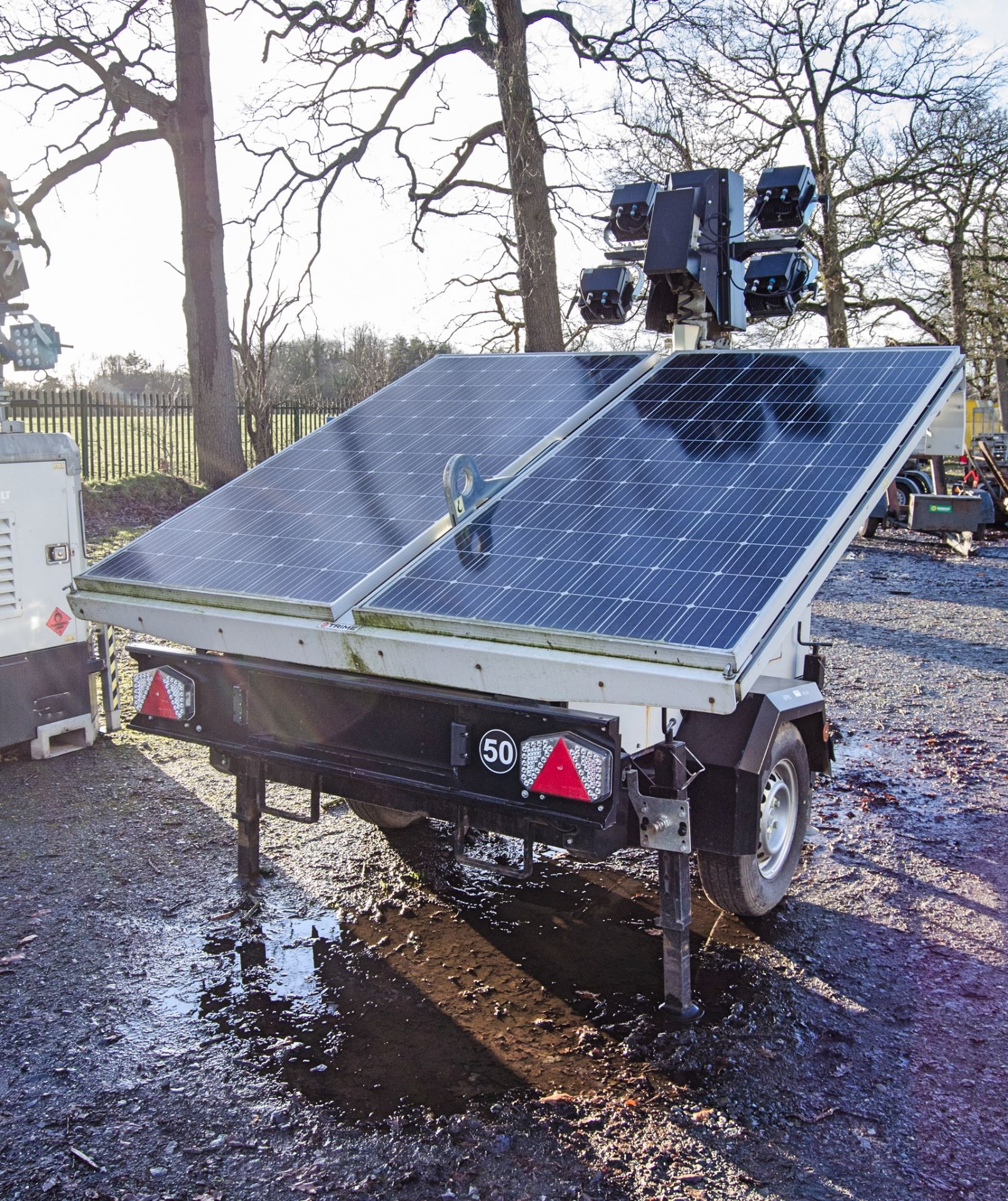 Trime X-Solar solar powered 4 head LED fast tow mobile lighting tower Year: 2022 S/N: 560220392 - Image 3 of 7