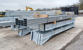 Unused 60ft x 30ft x 12ft galvanised steel portal frame building with purlins Comprising of 3 x