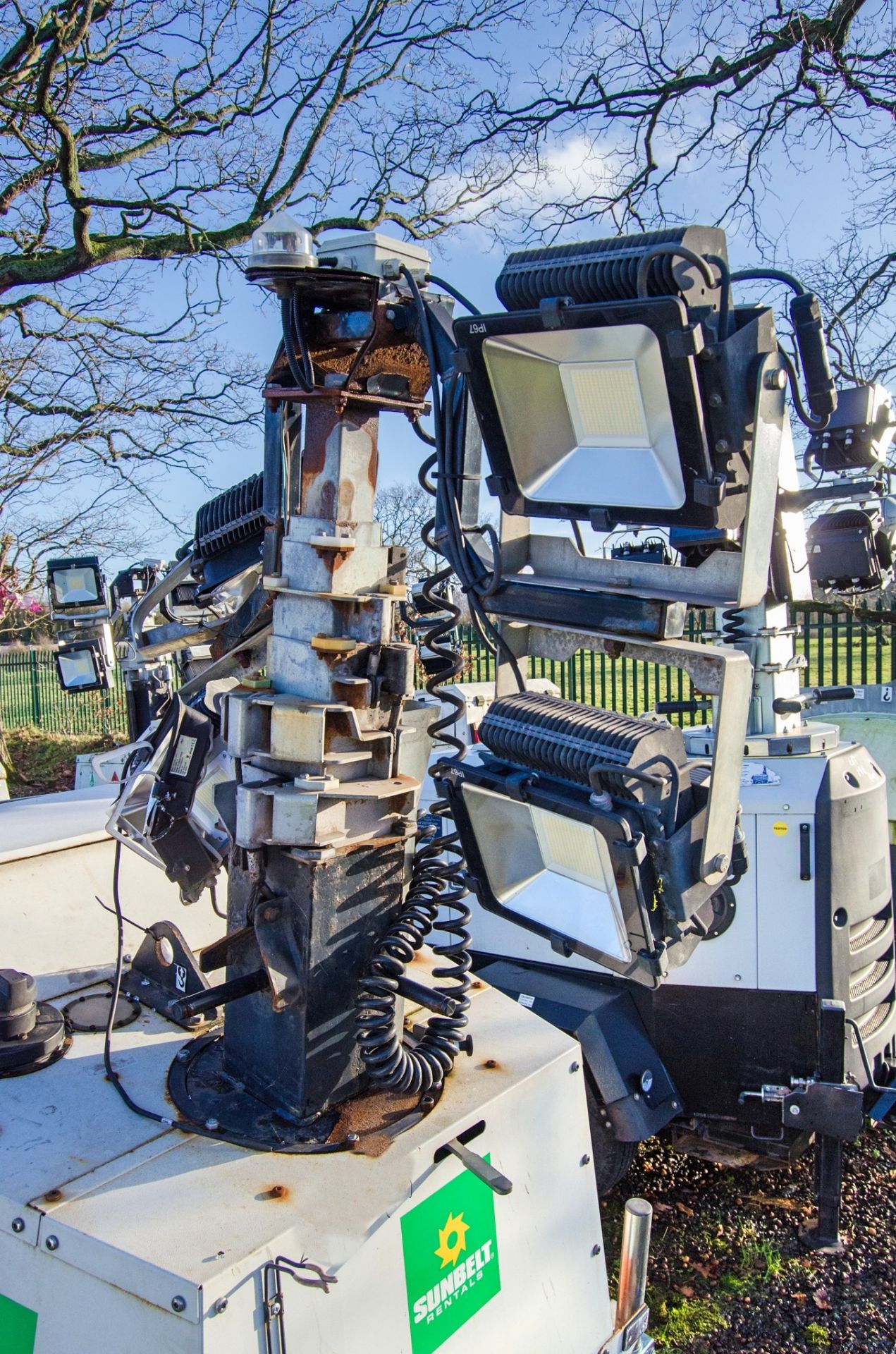 SMC TL90 diesel driven 4 head LED fast tow mobile lighting tower Year: 2018 S/N: T901714013 Recorded - Image 8 of 11