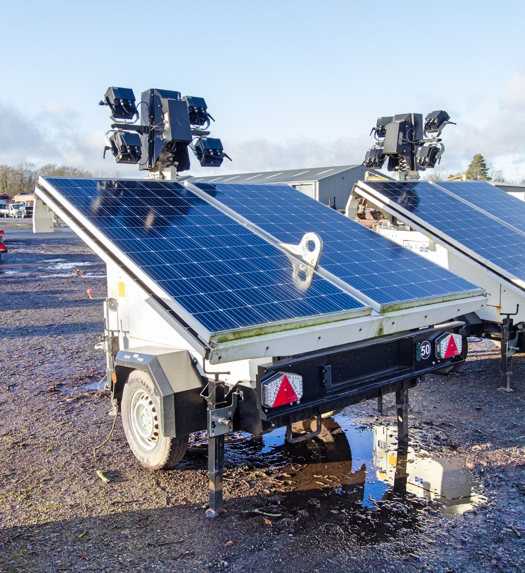 Trime X-Solar solar powered 4 head LED fast tow mobile lighting tower Year: 2022 S/N: 560220392 - Image 4 of 7
