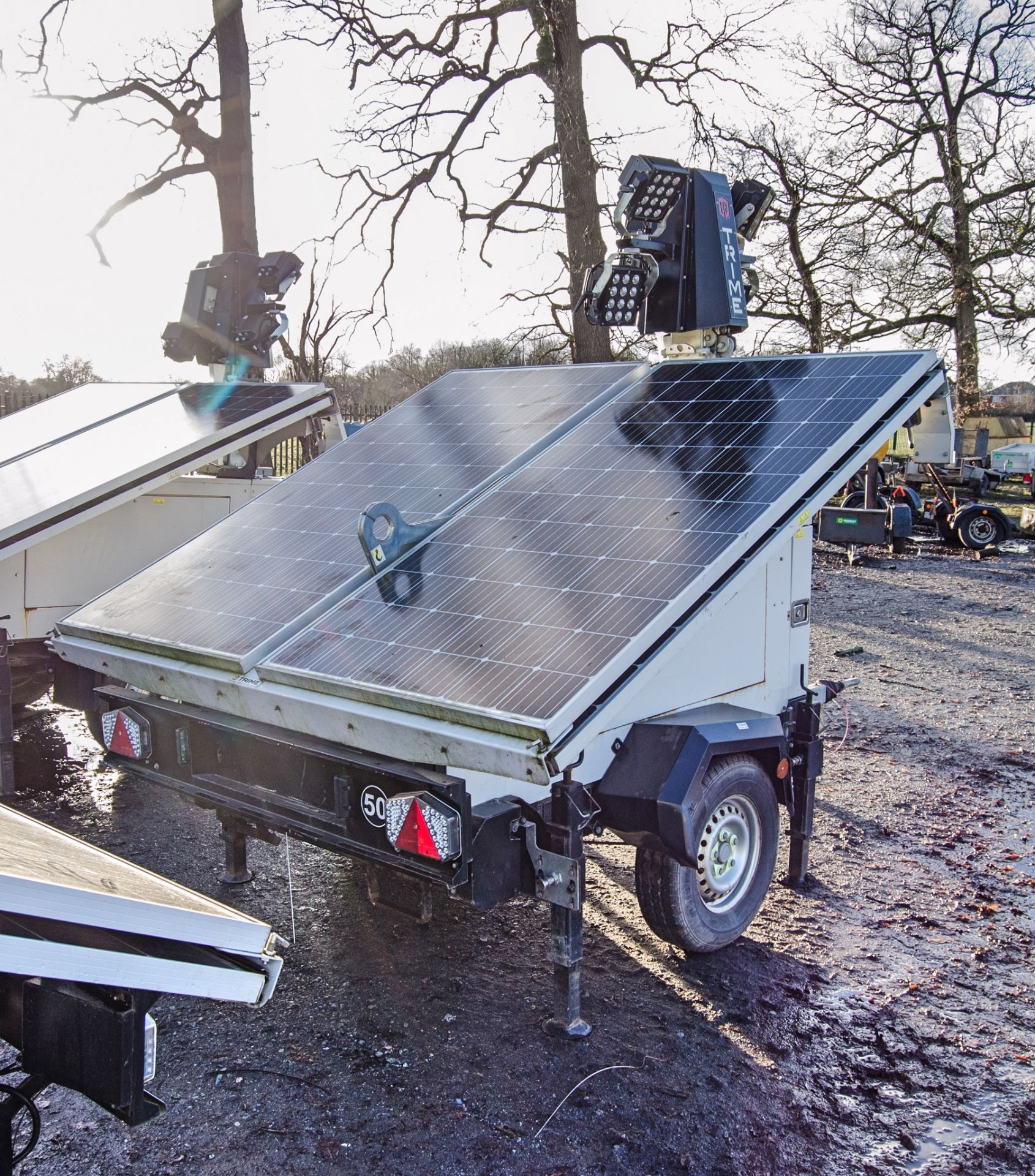 Trime X-Solar solar powered 4 head LED fast tow mobile lighting tower Year: 2022 S/N: 560220456 - Image 3 of 7