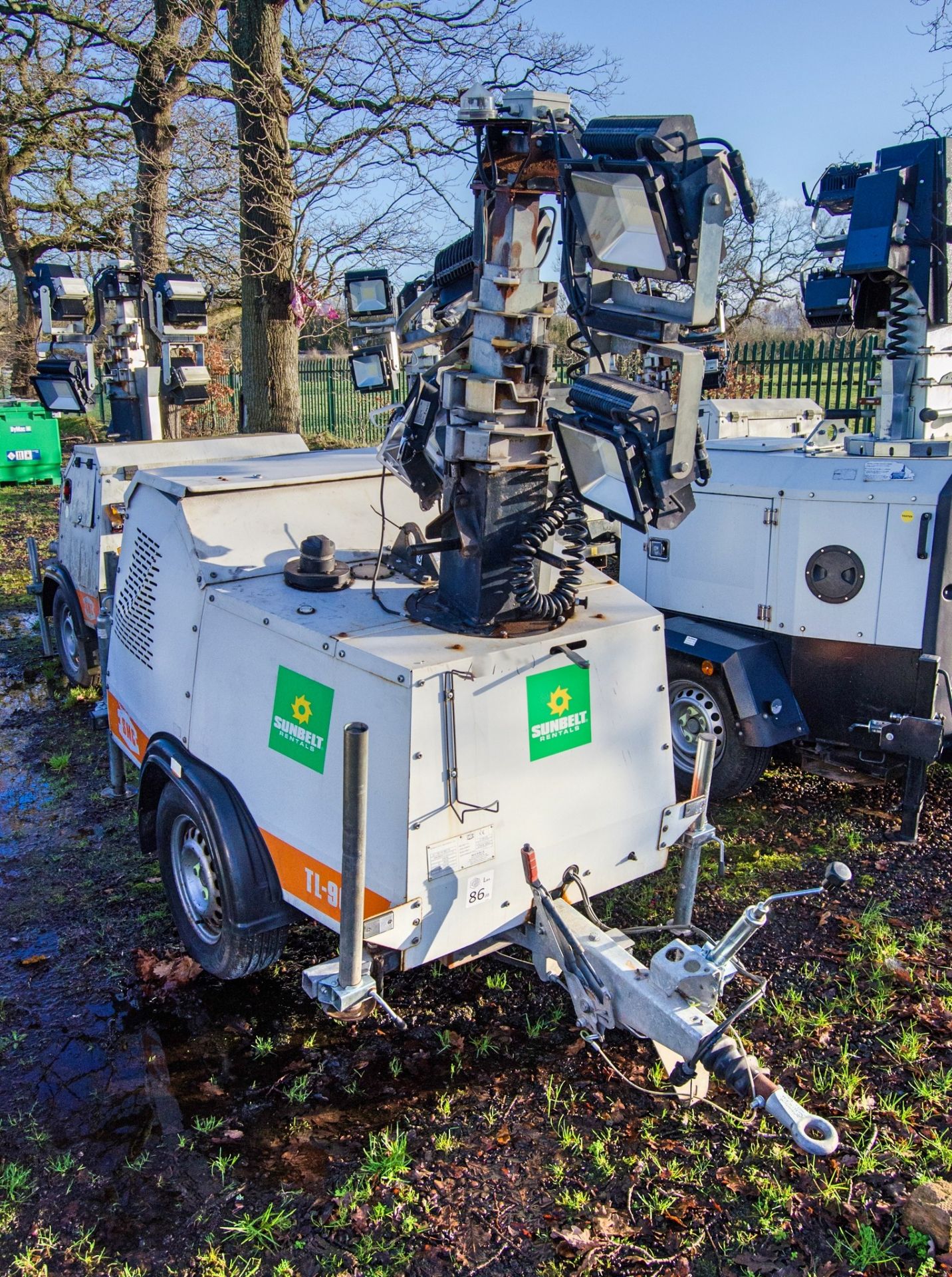 SMC TL90 diesel driven 4 head LED fast tow mobile lighting tower Year: 2018 S/N: T901714013 Recorded - Image 2 of 11