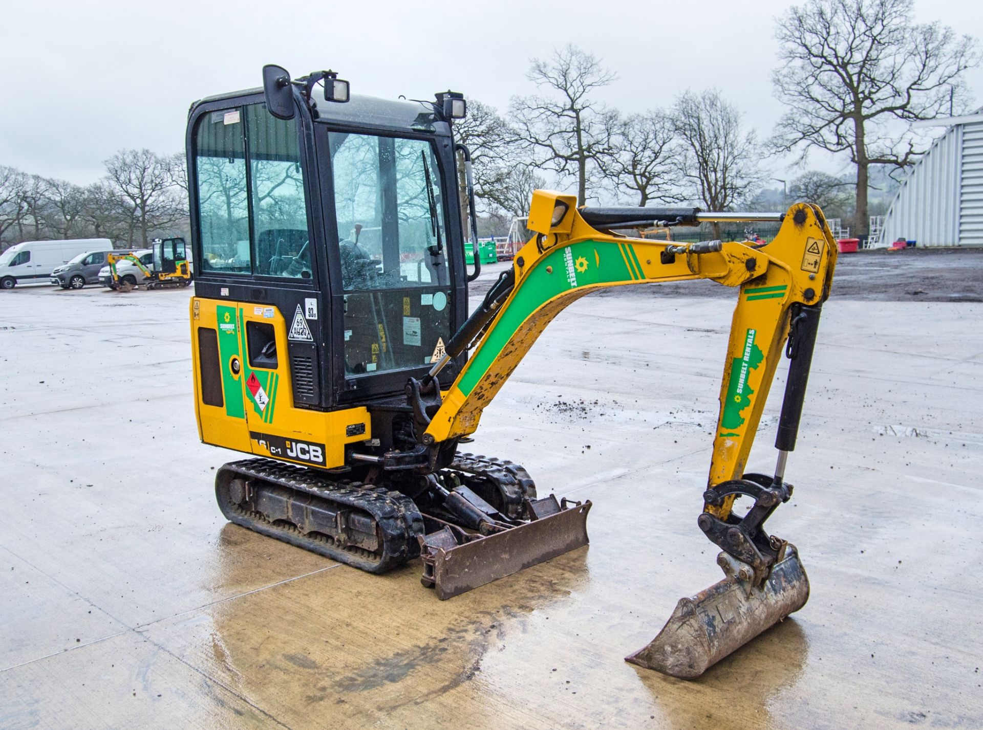 JCB 16C-1 1.6 tonne rubber tracked mini excavator Year: 2018 S/N: 2492810 Recorded Hours: 174 blade, - Image 2 of 26