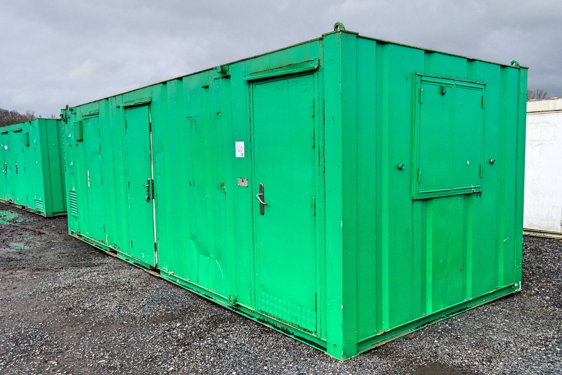 24ft x 9ft steel anti-vandal welfare site unit Comprising of: Canteen area, drying room, office,