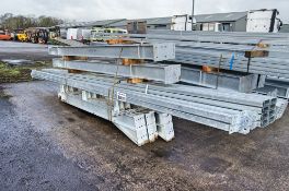 Unused 40ft x 20ft x 12ft galvanised steel portal frame building with purlins Comprising of 2 x