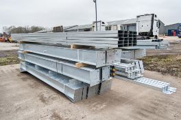 Unused 80ft x 30ft x 16ft galvanised steel portal frame building with purlins Comprising of 4 x