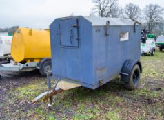 2000 litre site tow mobile bunded fuel bowser c/w petrol driven pump, delivery hose & nozzle