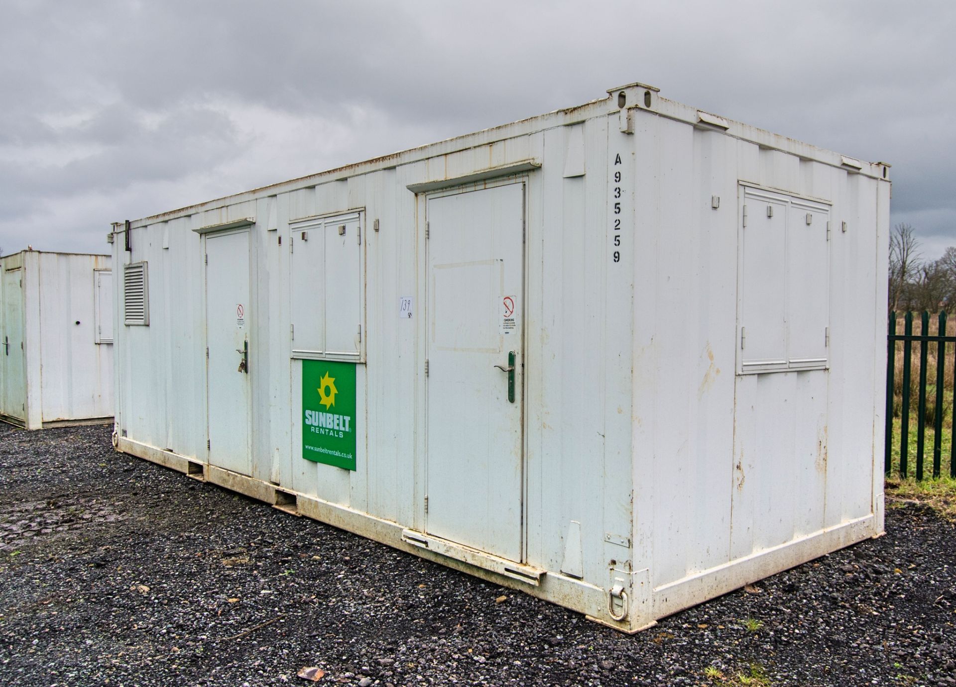 24ft x 9ft steel anti-vandal welfare site unit Comprising of: Canteen area, drying room, office,