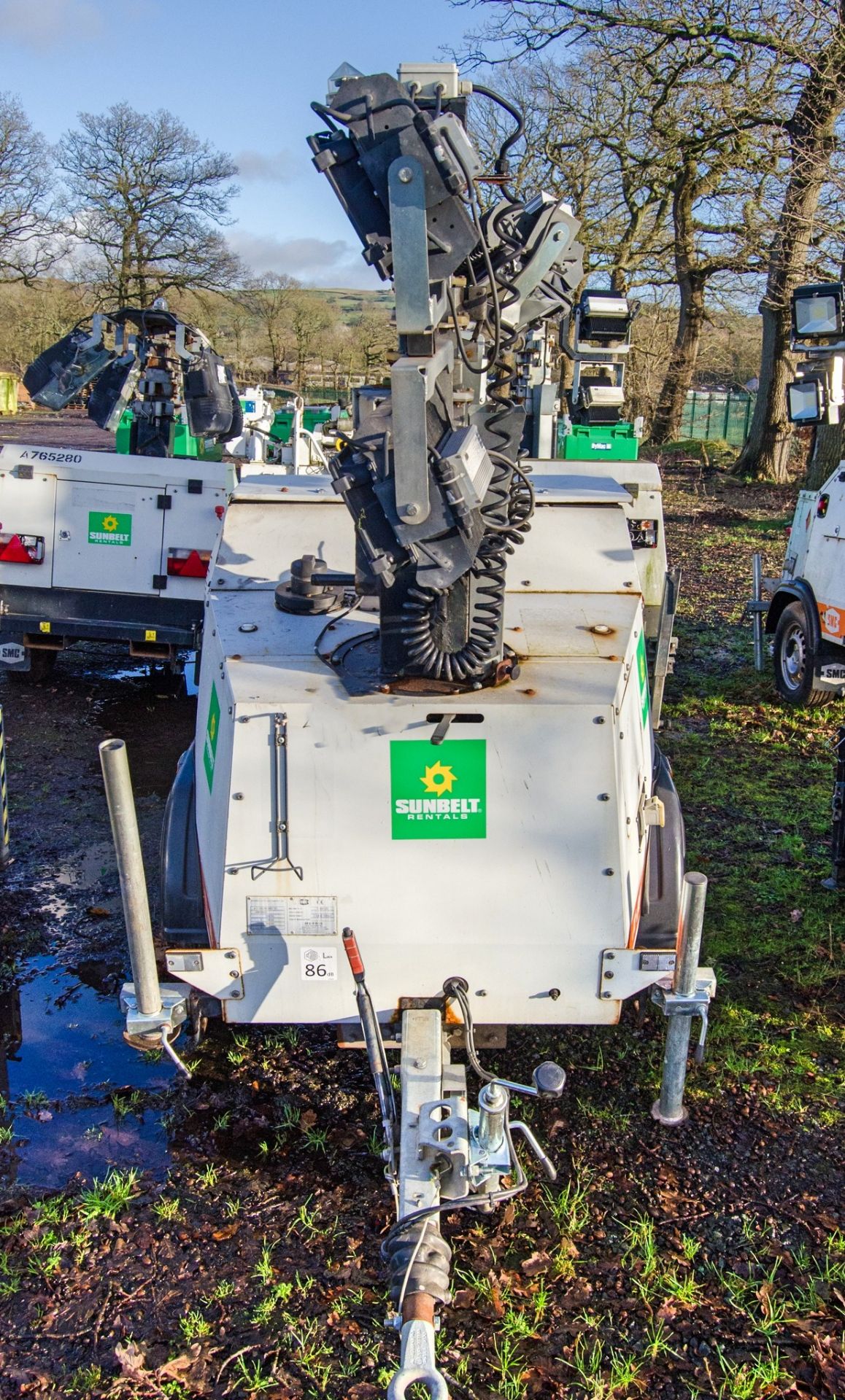 SMC TL90 diesel driven 4 head LED fast tow mobile lighting tower Year: 2018 S/N: T901714013 Recorded - Image 5 of 11