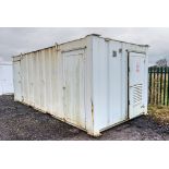 21ft x 9ft steel anti-vandal welfare site unit Comprising of: Canteen area, drying room, toilet &