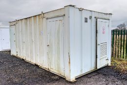 21ft x 9ft steel anti-vandal welfare site unit Comprising of: Canteen area, drying room, toilet &