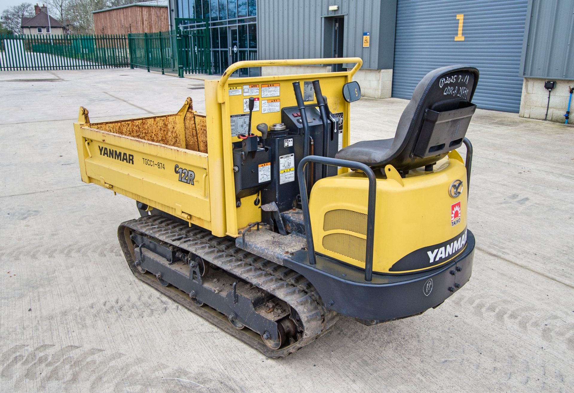 Yanmar CR12 1.2 tonne rubber tracked dumper S/N: J28599 Recorded Hours: 544 - Image 4 of 23