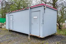 24 ft x 9 ft steel Shower+ toilet site unit Comprising of: Shower Room,  Gents toilet (3 - cubicles,
