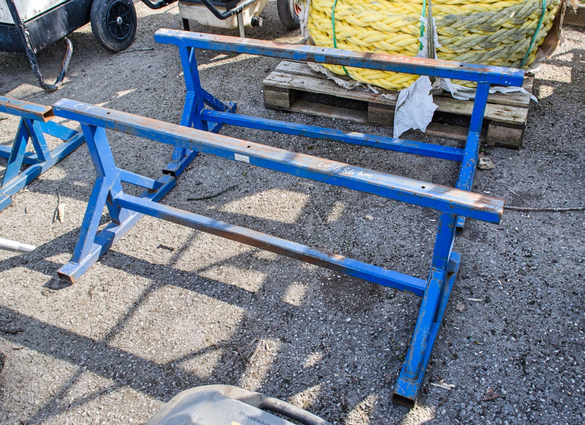 2 - steel trestles ** No VAT on hammer but VAT will be charged on buyer's premium **