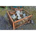 Stillage of steel props and fittings