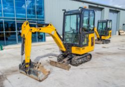 JCB 15C-1 1.5 tonne rubber tracked mini excavator Year of manufacture: 2021 Year of model: 2022 S/N: