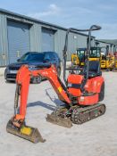 Kubtoa K008-3 1 tonne micro excavator Year: 2017 S/N: 28901 Recorded hours: 2612 Blade, piped,