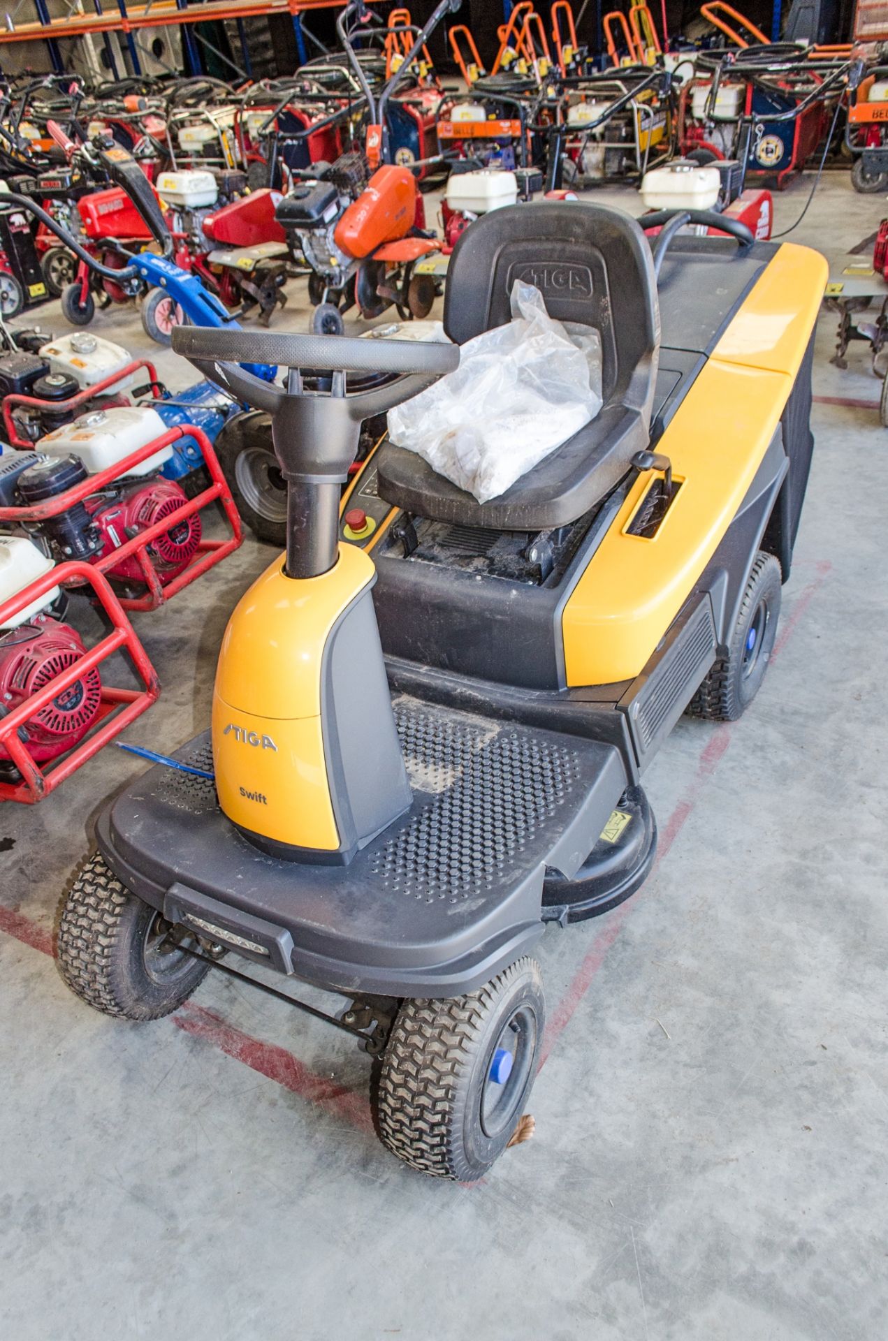 Stiga Swift battery electric ride on lawn mower