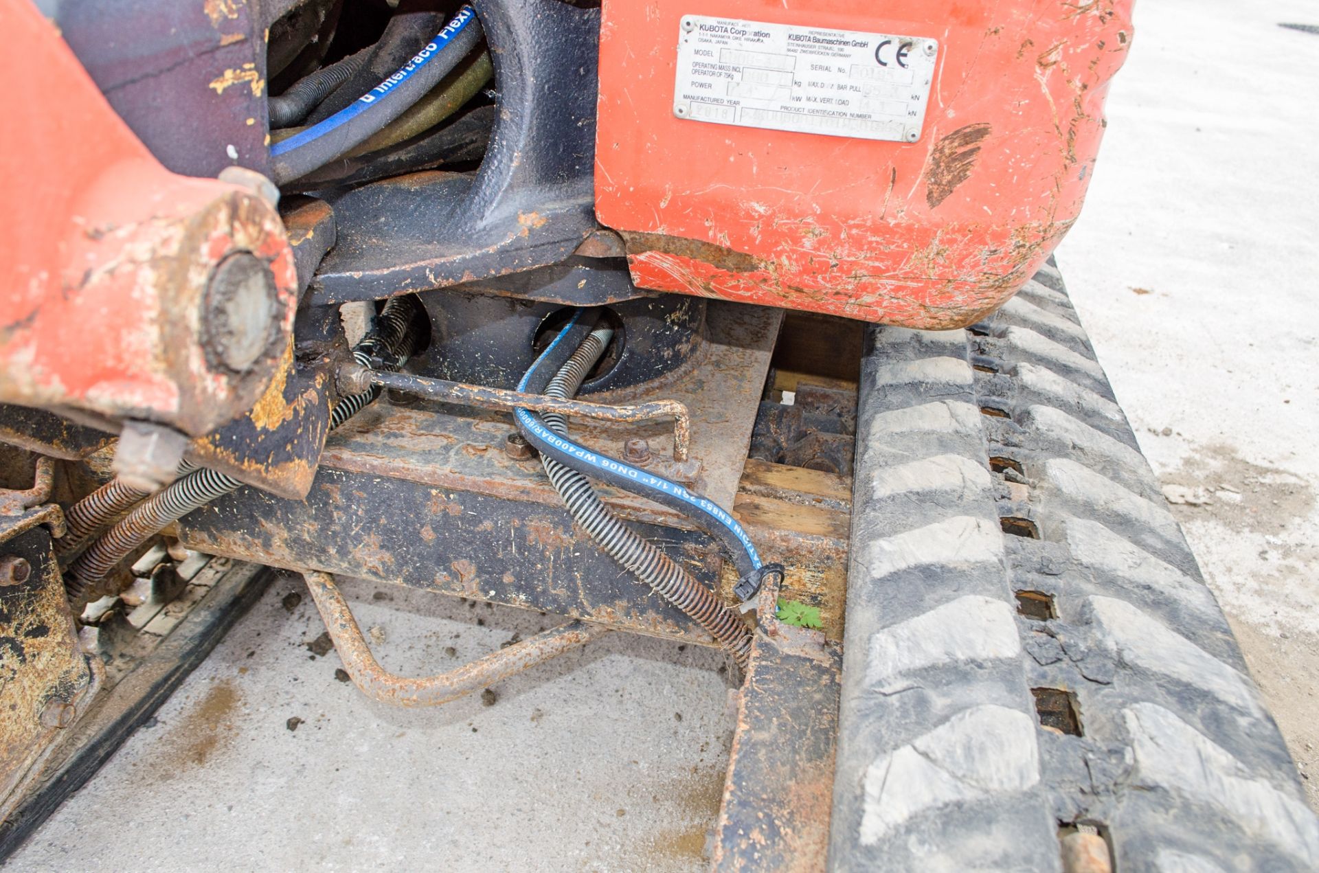 Kubota K008-3 0.8 tonne rubber tracked micro excavator Year: 2018 S/N: 30185 S9916 Recorded Hours: - Image 19 of 25