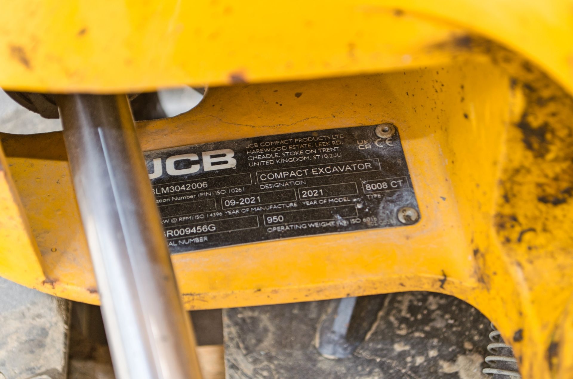 JCB 8008CT 0.8 tonne rubber tracked micro excavator Year: 2021 S/N: 3042006 Recorded Hours: 718 - Image 25 of 25
