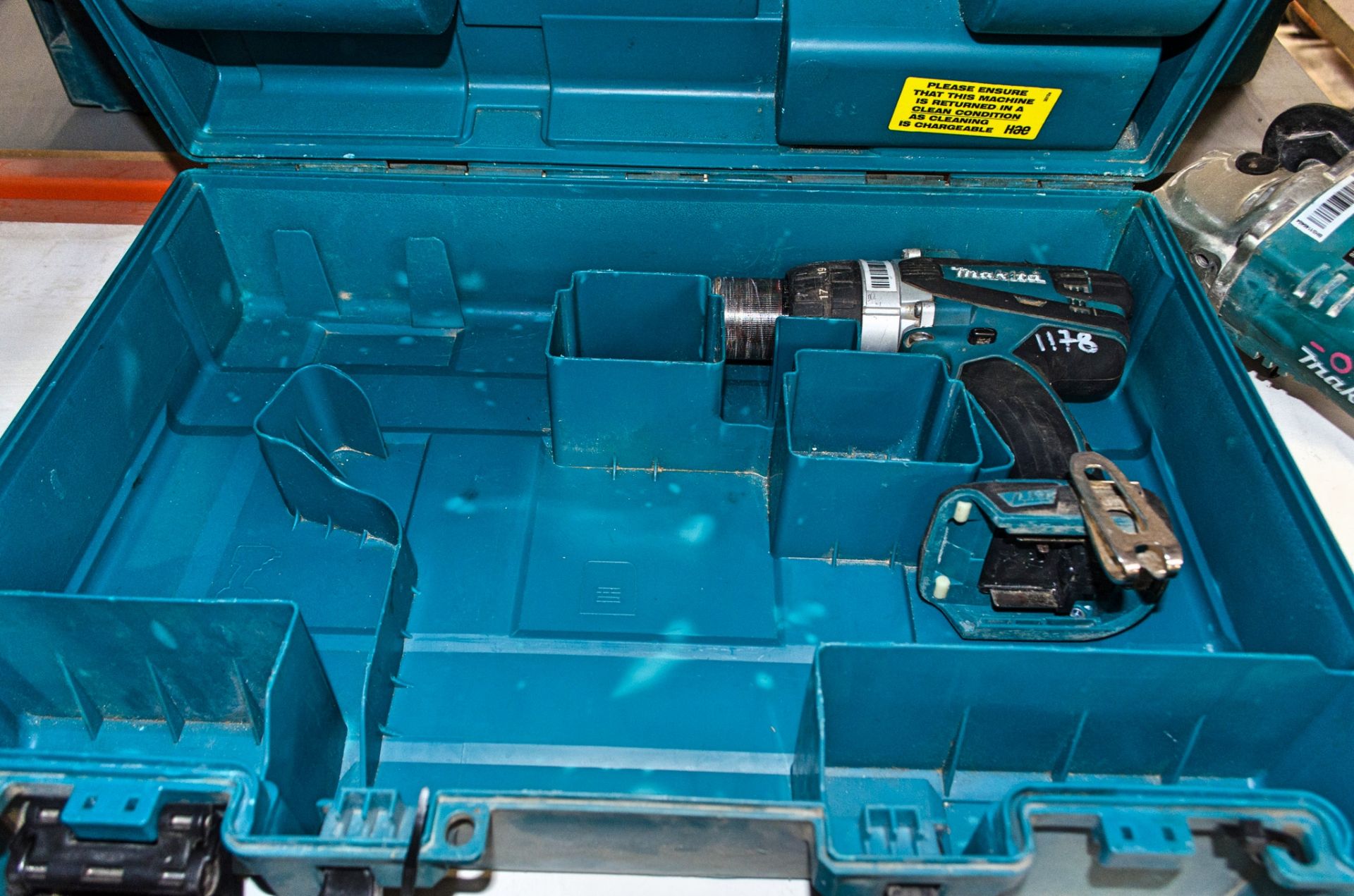 Makita BHP458 18v cordless power drill c/w carry case ** No battery or charger ** 03358782