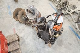 Stihl BT131 petrol driven post hole borer c/w 4 - augers