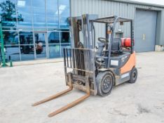 Doosan G25E-5 gas powered forklift truck Year: 2015 S/N: FGA08-1710-06343 Recorded hours: 8012 c/w