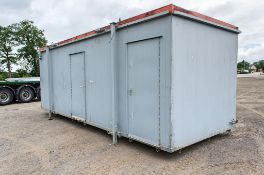 24ft x 9ft steel jack leg toilet site unit Comprising of: Gents toilets (5 - cubicles, 3 - urinals &