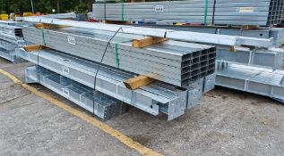 Unused 75’ x 20’ x 13’ Fully Galvanised steel portal frame building with purlins 5’ x 15ft bays,