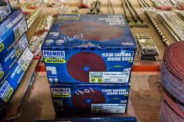 2 - Boxes of Premier P5-FED 180mm 120 grit floor edge sanding discs