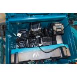 Makita charging bank c/w 2 - Makita 40v 5.0Ah batteries and carry case 2207-0013
