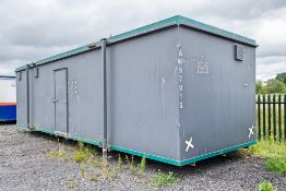 32ft x 10ft steel jack leg toilet site unit Comprising of: Gents toilet (6 - cubicles, 5 - urinals &