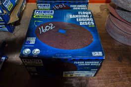 Box of Premier P5-FED 180mm 60 grit floor edge sanding discs
