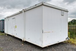 32ft x 10ft steel jack leg toilet site unit Comprising of: Gents toilets (6 - cubicles, 5 -