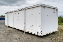 32ft x 10ft steel jack leg toilet site unit Comprising of: 2 - Gents toilets (each with 2 -