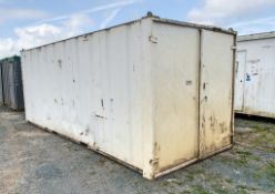 21ft x 9ft steel store site unit c/w keys (zip tied to unit) A649743