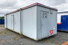32ft x 10ft steel jack leg toilet site unit Comprising of: Gents toilets (6 - cubicles, 5 -