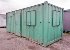 21ft x 9ft steel anti-vandal office site unit Comprising of: office, kitchen area & toilet c/w keys