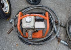 Petrol driven concrete poker drive unit c/w 2 - poker flexes 045665