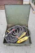 2 - Wacker Neuson IRFU38/120 110v concrete pokers (ex MOD) c/w steel carry case 56KM46