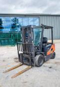 Doosan D30-5 3 tonne diesel driven fork lift truck Year: 2013 S/N: 18313 Recorded Hours: 6391