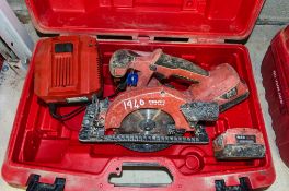 Hilti SC70W-A22 22v cordless circular saw c/w carry case EXP6183