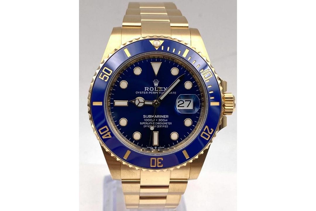 ** ON SALE ** Rolex Submariner Date Oyster Perpetual '2023 Year' Yellow Gold Blue Ceramic - Image 1 of 8