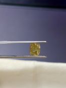Cushion brilliant 2.03 Carat ( Natural ) Diamond Fancy Yellow I1 Clarity